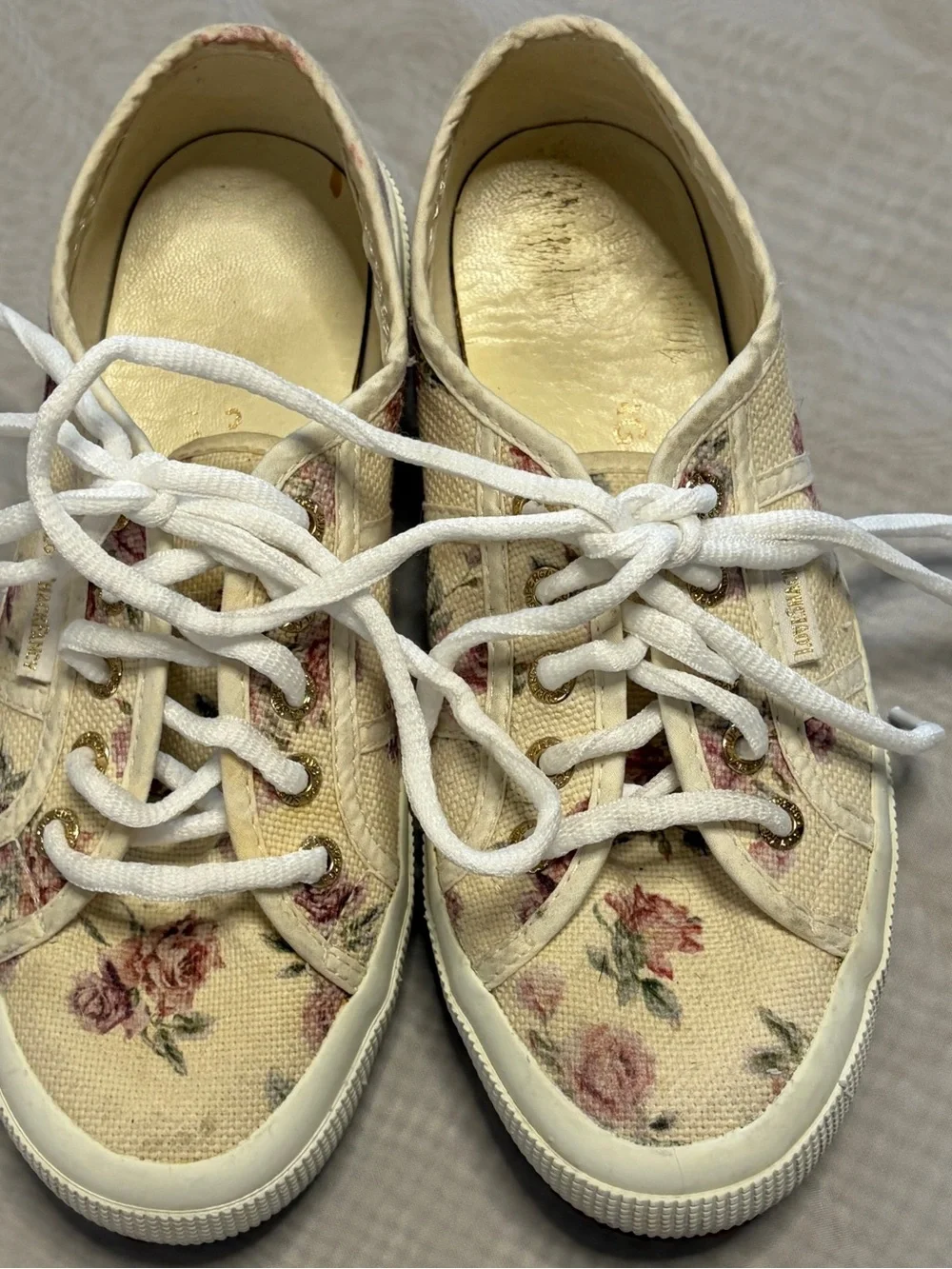 Superga x LoveShackFancy Floral Canvas Low Top Sneakers Size US 6 / EU 36